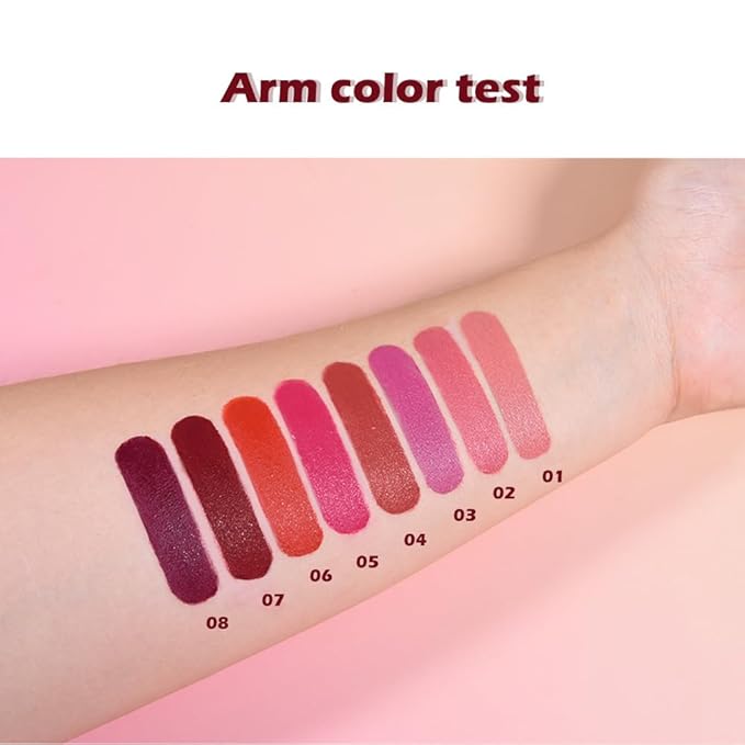 Matte Lipstick Crayon for Women, Pink Nude Lip Stick Pencil 24 Hour Long Lasting Waterproof, Non-Drying Hydrating Formula Lip Gloss Makeup, Vegan & Cruelty-Free, 01