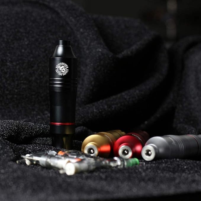 Dragonhawk Pro Complete Tattoo Pen Kit - Lightweight Tattoo Pen Machine 20Pcs Cartridges Needles Power Supplies for Tattoo Beginners 1013-7-2