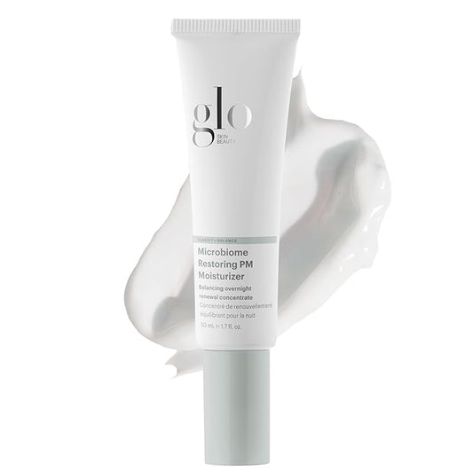 Glo Skin Beauty Microbiome Restoring PM Moisturizer – Oil Free Nighttime Gel-Cream for Acne-Prone Oily Skin, Repairs Skin’s Moisture Barrier, Reduces the Appearance of Pores, Fine Lines & Wrinkles