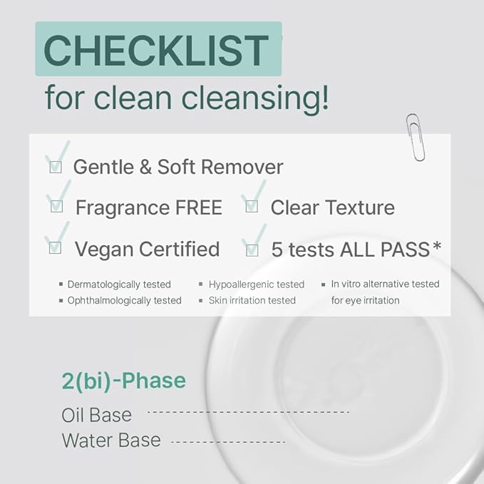 Illiyoon Gentle Deep Eye Makeup Remover | for Waterproof Mascara, Lipstick, Eyeliner, Non-Greasy 2-Phase Oil & Water Formula, Ophthalmologist Tested, Vegan, Korean Skin Care, 4.73 fl.oz.