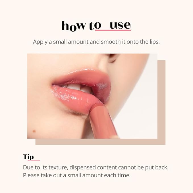 ETUDE Ginger Sugar Melting Balm Stick 01 Fig Beige | Tinted Moisturizing Lip balm | Natural Ingredients Hydrate Ginger, Sugar, Shea Butter Moisturizing Relaxing Effect | K-Beauty