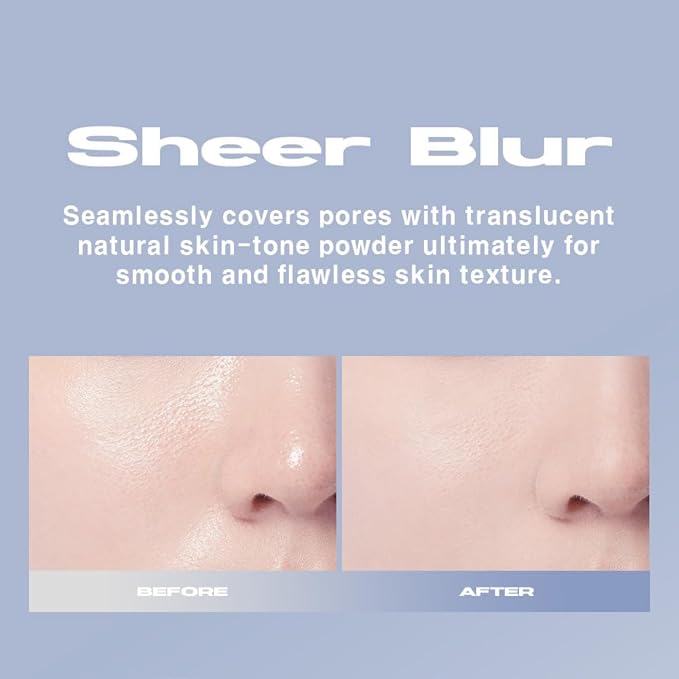 ABOUT TONE The Blur Finish Powder/Sheer Blurring Loose Powder, Lightweight Setting Powder with Long-Wear, Translucent Mineral Finishing Powder, Natural Skin Tone for Daily Makeup, Vegan, 10g/0.35oz.