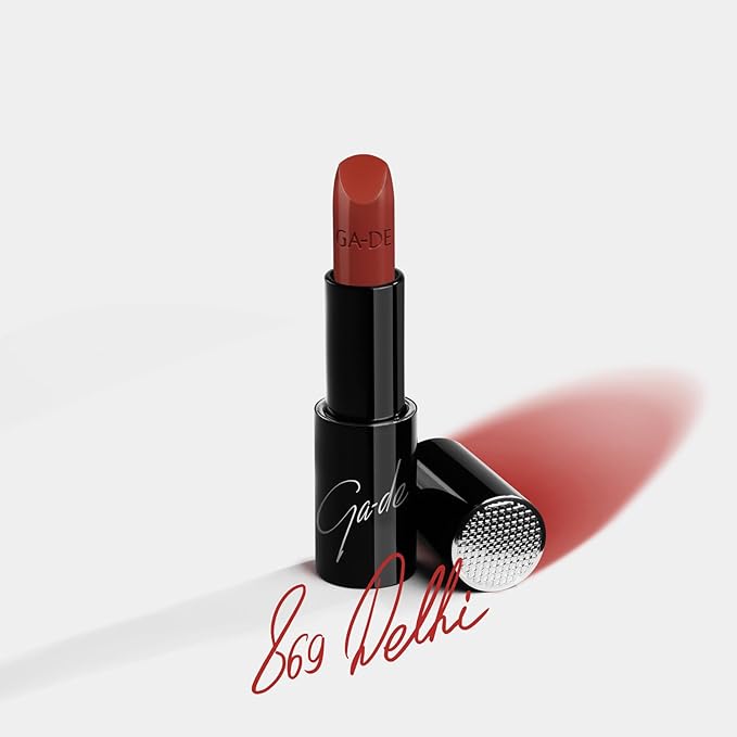 GA-DE Selfie Full Color Lipstick, 869 - Long Lasting High Pigment Lipstick with Argan Oil - Creamy Radiant Shine and Hydrating Benefits - 0.14 oz
