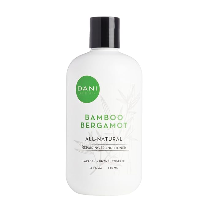 DANI Naturals Conditioner – Bamboo Bergamot, Ultra-Hydrating & Nourishing for Dry & Curly Hair, Strengthens, Restores, Controls Frizz, Vegan & Color-Safe, 12 oz