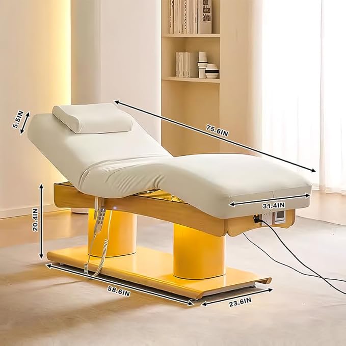 Electric Facial Bed - Massage Table,Spa Beauty Treatment Table & Lash Bed for Tattoo Shop with One-Button Lift (4.0 Motor)