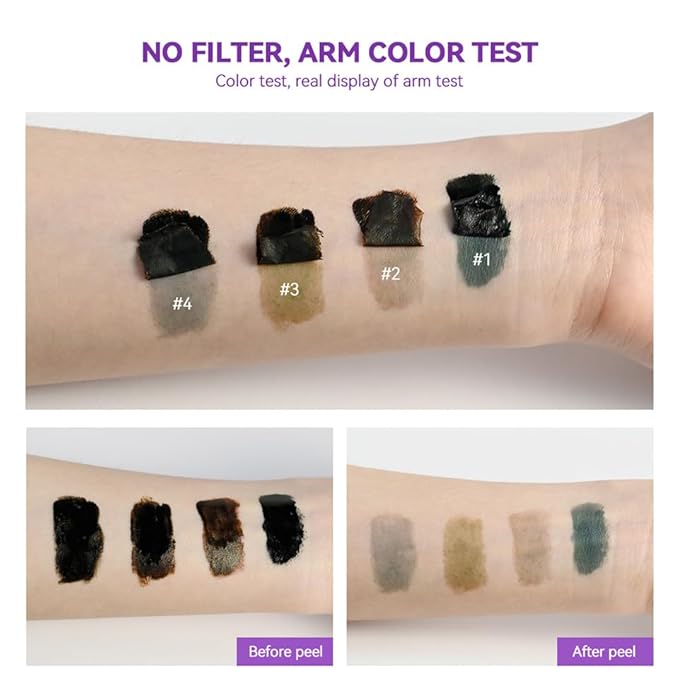 2Pcs Peel Off Eyebrow Tint Gel - Waterproof & Sweatproof All-Day Wear, Transfer-Resistant Tattoo Effect, All Skin Types + Mother’s Day Gift Set, 02#Brown