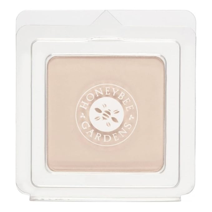 Honeybee Gardens Pressed Mineral Powder Foundation Refill, Geisha, Pale, Cool Shade, Adjustable Coverage, Natural Finish, With Botanical Extracts And Vitamin E, 7.5g