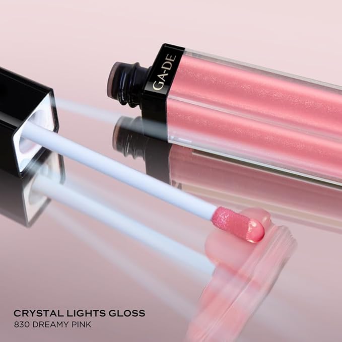 GA-DE Crystal Lights Lip Gloss, 511 - Enriched with Light-Reflecting Crystal Pearls - Smooth Silky, Rich Color - Moisturizes and Adds Shine - 0.2 oz