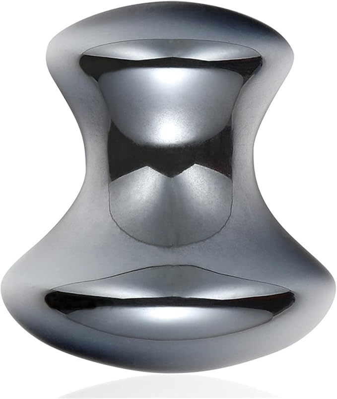 HOTACE Gua Sha Facial Tools Natural Terahertz Energy Stone Mushroom Massage Tool Ice Melting Terahertz Massager for Spa Relaxing-Mushroom