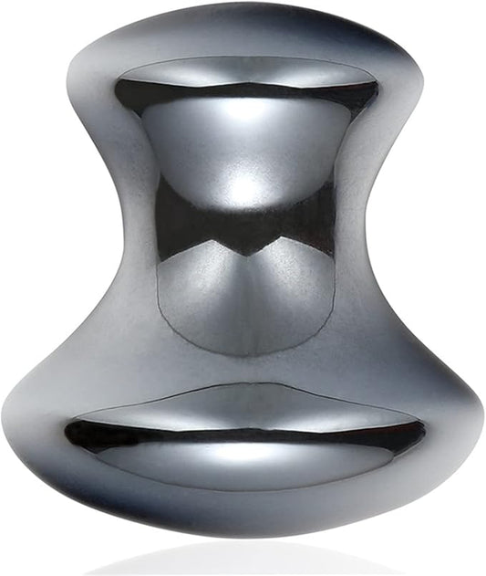 HOTACE Gua Sha Facial Tools Natural Terahertz Energy Stone Mushroom Massage Tool Ice Melting Terahertz Massager for Spa Relaxing-Mushroom