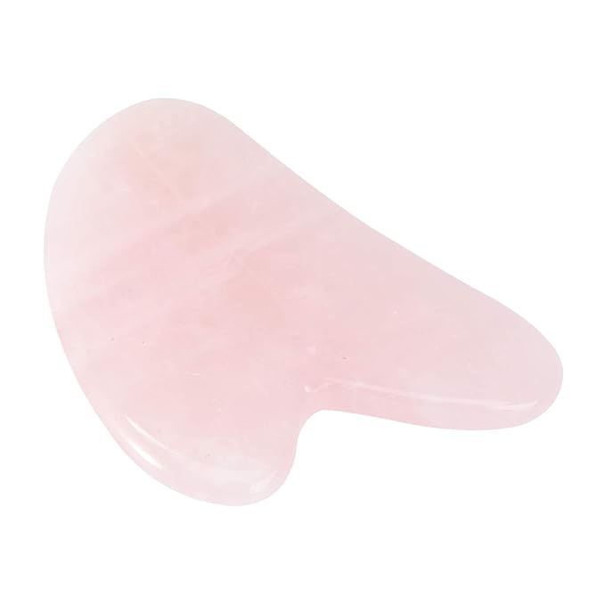 rosenice Gua Sha Facial Tools Guasha Tool Gua Sha Jade Stone for Face Skincare Facial Body Acupuncture Relieve Muscle Tensions Reduce Puffiness Festive Gifts (Pink)