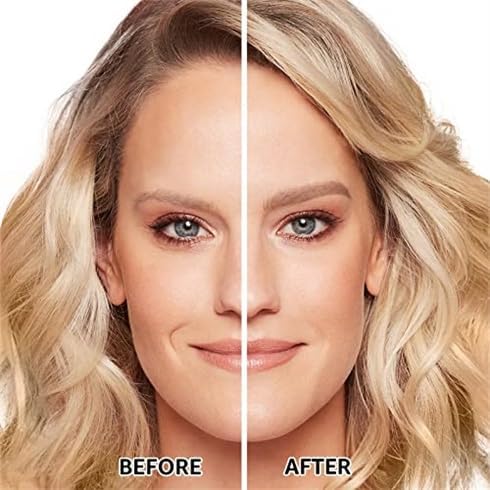 Eyebrow Stamp Stencil Kit - One-Step Eyebrow Stencil with 24 Reusable Thin & Thick Stencils, Long-Lasting Waterproof & Smudge-Proof Brow Stamp for Perfect Eye Makeup (Blonde)