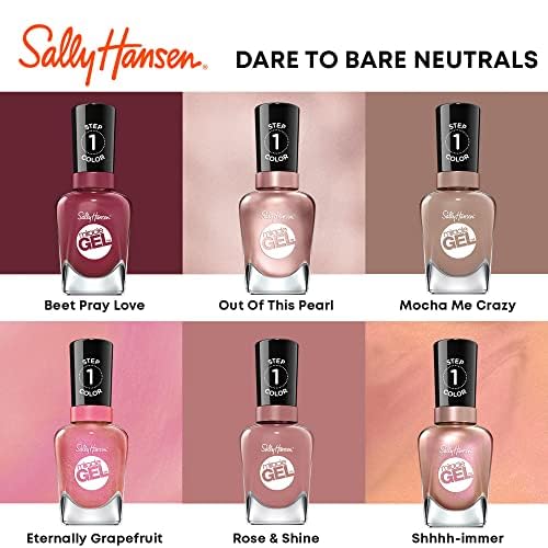 Sally Hansen Miracle Gel™, Love Me Lilac, Long Lasting, Gel-Like Formula, No UV Lamp Needed, Pink Nail Polish