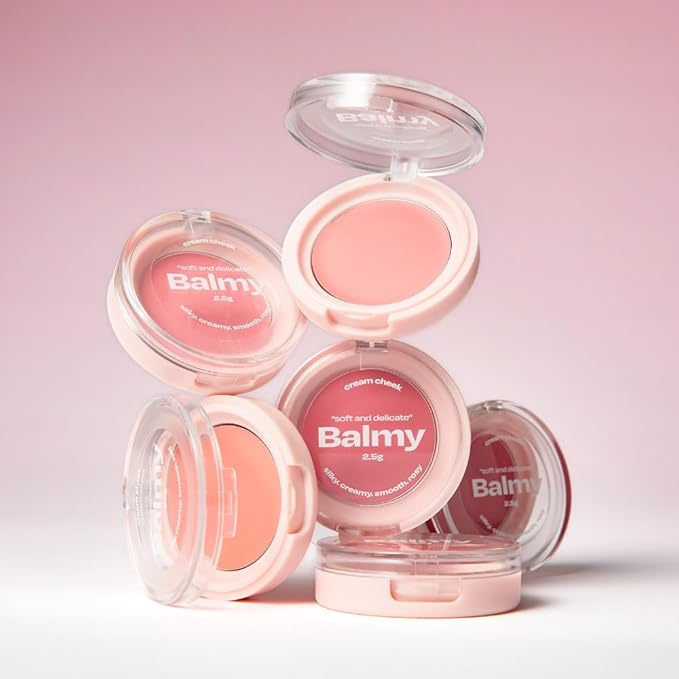 Balmy Cream Cheek | Lightweight, Natural Finish Cream Blush with Blurring Effect | 2.5g (No.4 Rose Berry)