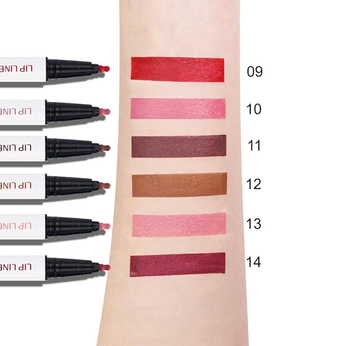 Kaely Ruby Red Longwear Liquid Lip Liner Waterproof, 24 Hour Long Lasting Lip Liner Stain Marker Pen, 2-in-1 Matte Semi Permanent Lipliner & Lipstick, Vegan & Cruelty-Free, 09
