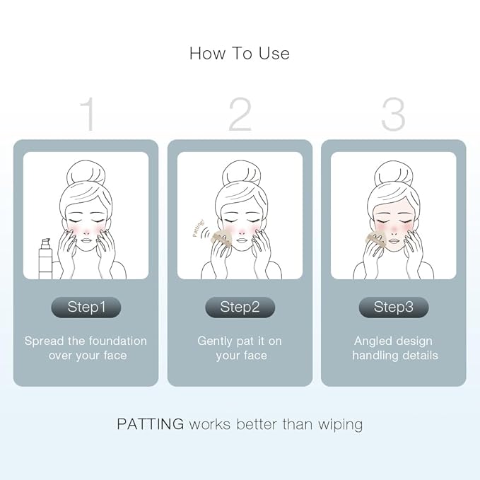 Solone 2Pcs Cushion Makeup Sponge Puff with Elastic Band - For Foundation, Concealer, Loose Powder; Long-Lasting, Beginner-Friendly and Comes with Travel Case