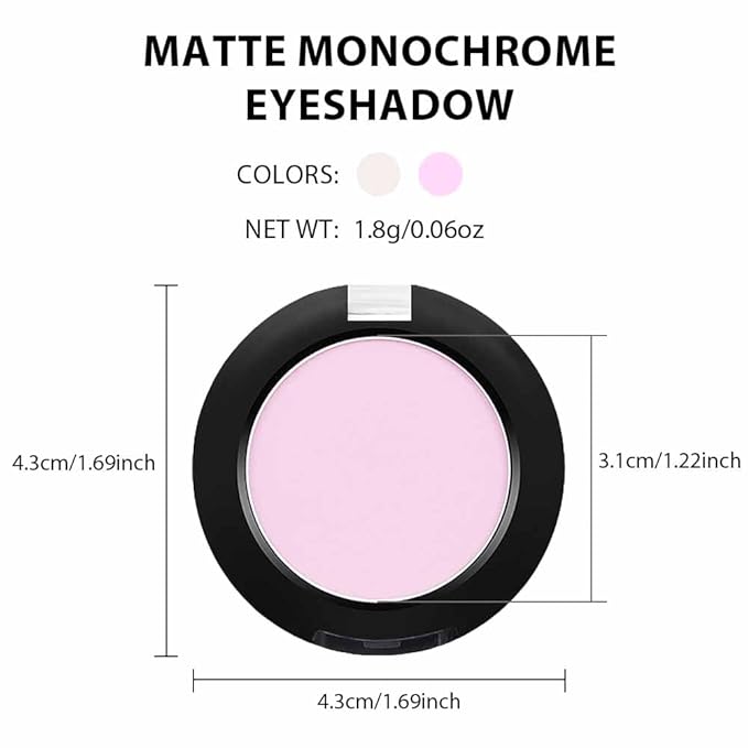 Eyeshadow Single Matte, High-Pigment Monochrome Eye Shadow Pressed Powder, Everyday Velvety Silky Eye Makeup Looks, Professional Long-Lasting Waterproof Single Eyeshadow Palette, Pink Nude 02