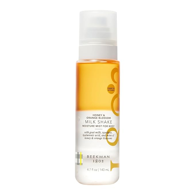 Beekman 1802 Honey & Orange Blossom Milk Shake - Body Mist - 4.7 fl. oz - With Hyaluronic Acid & Jojoba Oil - Instantly Moisturizes, Hydrates & Softens - Good for Sensitive Skin - Cruelty Free