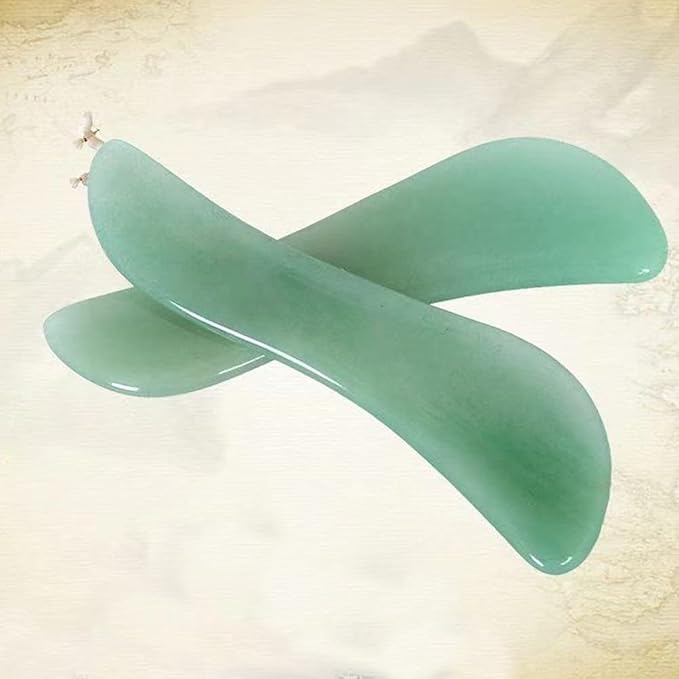 Gua Sha Facials Tools for Back Massage Tools Board Natural Jade Stone for SPA Acupuncture Therapy Trigger Point Treatment