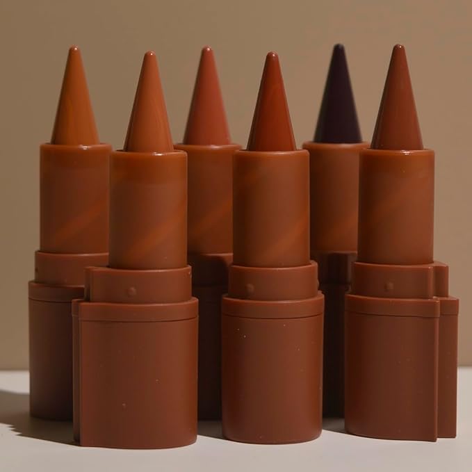 2-in-1 Gradient Lip Liner and Lipstick Lip Combo Set - Achieve Flawless Contour and Gradual Ombre Effect with Easy-to-Use Crayon Form and Cone Tip (06# Coffee Bean, 1 Count (Pack of 1))