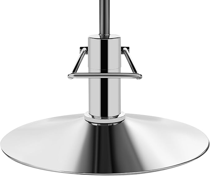 Barber Salon Chair, 440lbs Adjustable Beauty Spa Hair Styling Salon Chair 360° Rotatable Multi-Function Barber Chair with Footrest for Barber Shops Homes & Spas (Black+Silver)