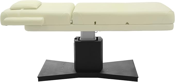 SKINACT Milo 3.0 Motor (with Independent Leg Adjustment) Electric Massage & Facial Bed/Table Beige top and Dark Brown Base