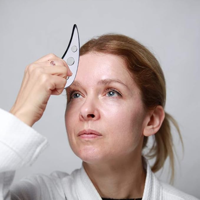 STICKON Stainless Steel Gua Sha Scraping Massage Tool IASTM Tools Great Soft Tissue Mobilization Tool (H Shape)