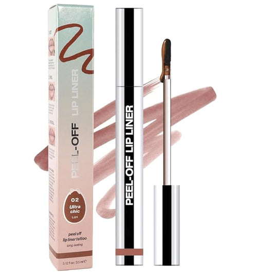 Matte Lip Gloss Stain-Peel Off Lip Liner Tattoo, Brown Lip Tint，Long Lasting Peel Off Lip Stain, Waterproof Transfer-proof Lip Mask Lip Liner Peel Off Lip Gloss,Stayn Lip Makeup. #02