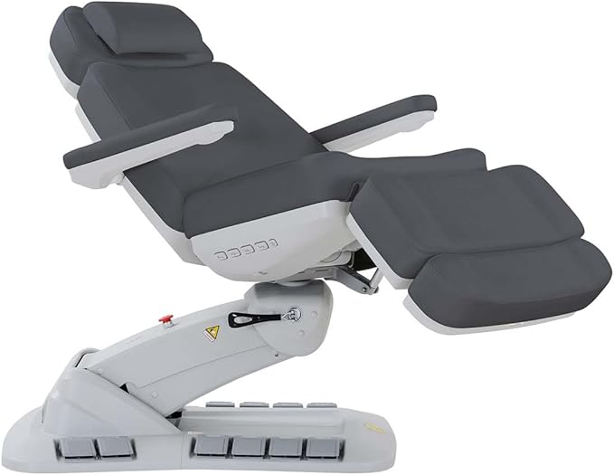 Massage Tools - Professional Spa and Facial Chair with 240° Rotation, LED Lighting, Memory Settings, and Adjustable Headrest - Premium Service Bed and Spa Chair for Salon and Facials - Grey