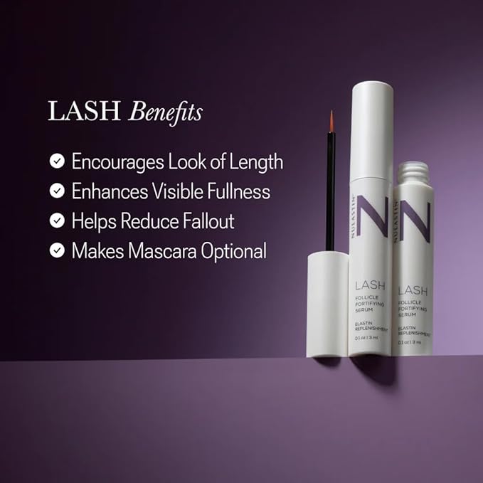 NULASTIN Eyelash Serum for Thicker-Looking Lashes - Follicle Fortifying LASH Serum - Clinically Tested Eyelash Enhancing From the Experts in Brows and Lashes (2 Pack, 0.1 Fl Oz Each)