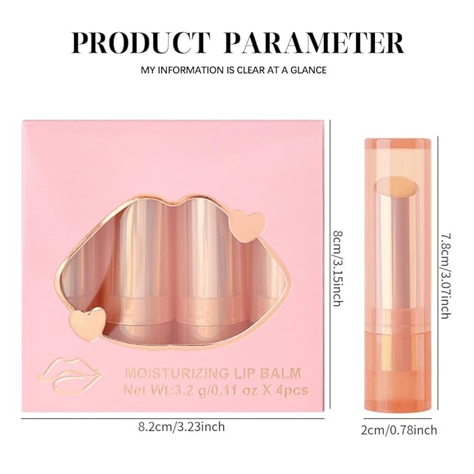 Color-Changing Lip Balm, Moisturizing Hydrating Tinted Lip Balm for Dry Lips, Long-Lasting Nourishing Lipstick, Glossy Lip Tint, Lip Care for Smooth, Soft Lips.5#