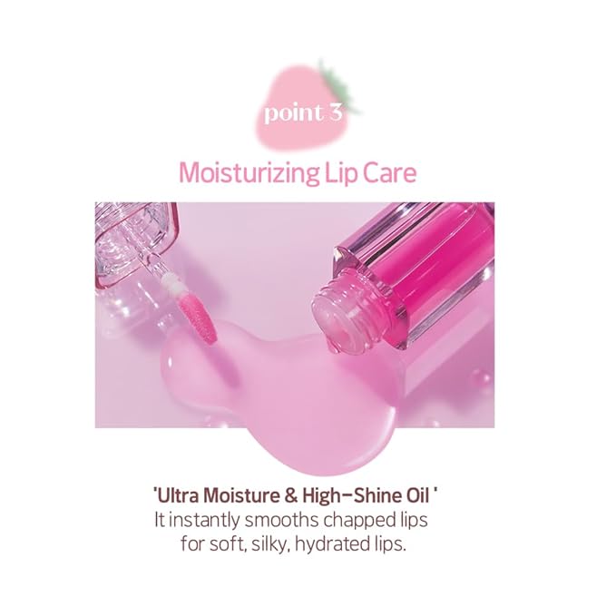 ETUDE Dear Darling Oil Tint #7 Honey Vanilla 4.2g | High Moisturizing and Strong Hydrating Lip Oil/Lip Gloss | Smooth and Moist Lips | Non-Sticky Lip Oil Tint For Dry Lips | Korean Makeup
