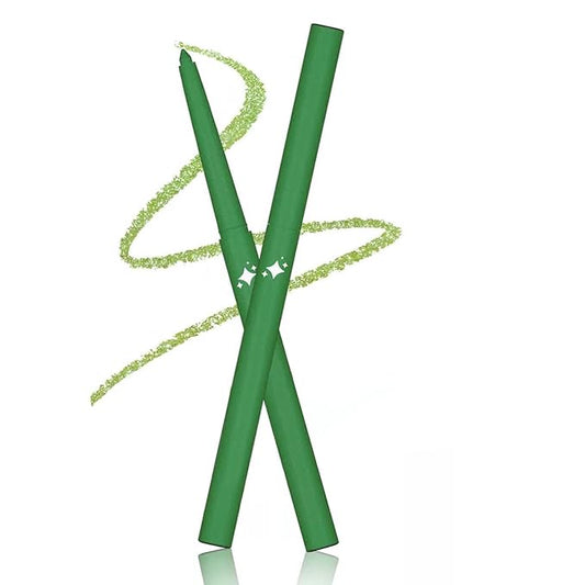 Green Eyeliner Waterproof Green Eyeliner Pencil Retractable green gel eyeliner Smudge-proof Long Lasting Hypoallergenic (04#)