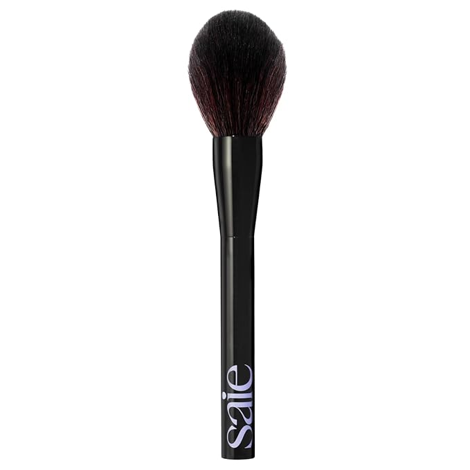 Saie All-Over Powder Makeup Brush - Fluffy Tapered Powder Brush for All-Over Application & Effortless Product Pickup - Made with Ultra-Soft, Cruelty-Free & Vegan Bristles (1 Count)