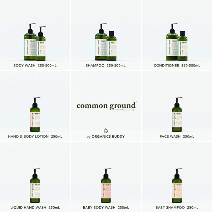 COMMON GROUND Natural Body Wash - Paraben & Cruelty Free, Vegan, Plant-Based, Botanical Freesia Scent & Avocado Oil Extracts - All Skin Types, Men & Women, Sensitive