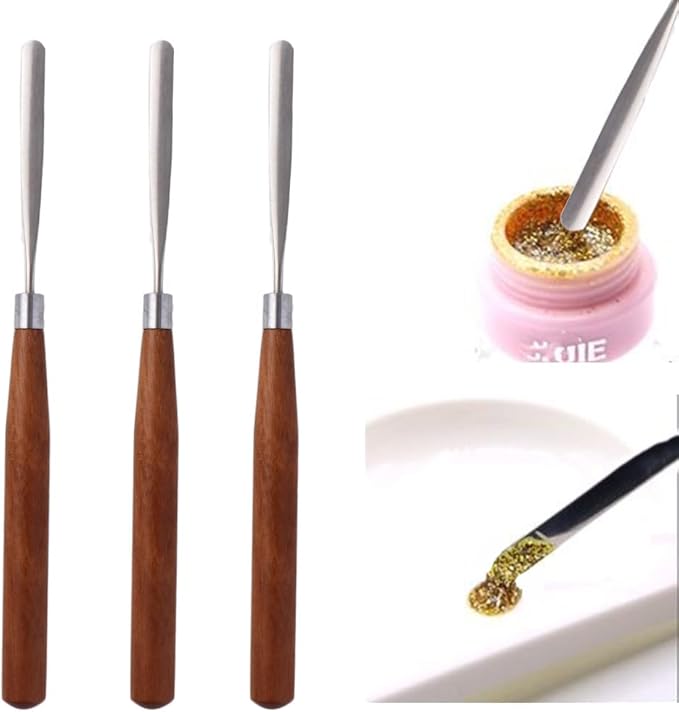 Stainless Steel Nail Art Spatula Cosmetic Makeup Palette