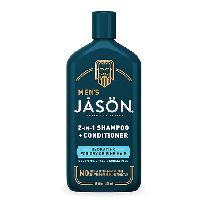 Jason Men's Hydrating 2-in-1 Shampoo and Conditioner, 12 oz