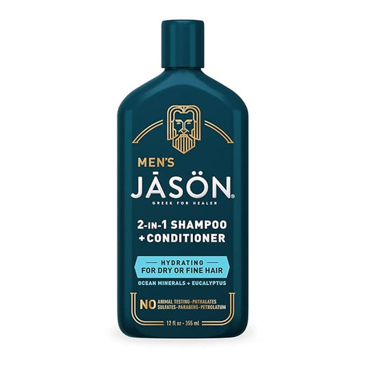 Jason Men's Hydrating 2-in-1 Shampoo and Conditioner, 12 oz