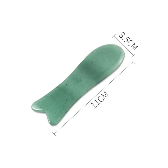 Facial Gua Sha Tool for Chin Massage Tool Natural Jade Stone Gua Sha Board for Face SPA Acupuncture Therapy Trigger Point Treatment