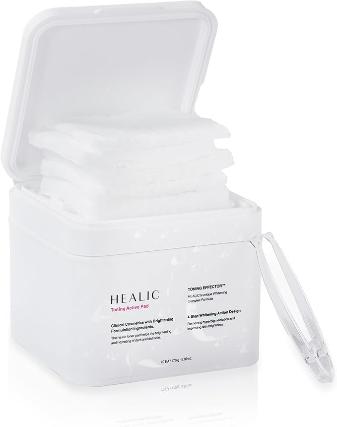 Toning Active Pad – Dual-Textured Toner Pads for Brightening, Hydrating, and Soothing with Tranexamic Acid & Hyaluronic Acid – Gentle for Sensitive Skin, Korean Skin Care, Vegan, 70 Pads