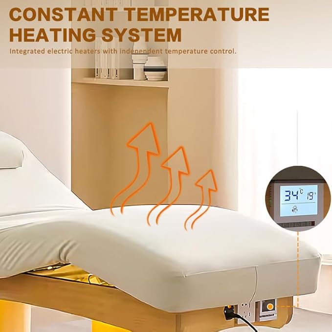 Electric Facial Bed - Massage Table,Spa Beauty Treatment Table & Lash Bed for Tattoo Shop with One-Button Lift (4.0 Motor)