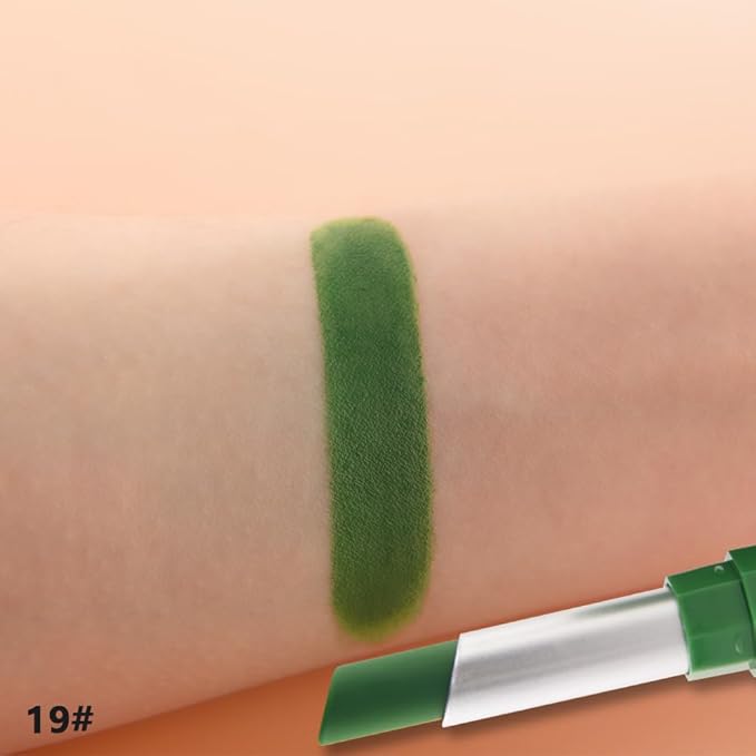 Forest Green Matte Lipstick - Pigmented Lip Crayon & Face Paint Stick for Women Everyday Halloween Birthday Party Wear, Younger-Looking Lip Makeup, Labial para fiesta de disfraces 19