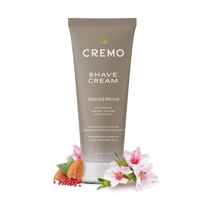 Cremo Almond Bloom Women's Shave Cream, Astonishingly Superior Ultra-Slick Shaving Cream for Women Fights Nicks, Cuts and Razor Burn, 6 Fl Oz