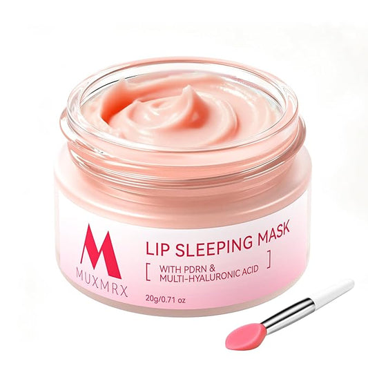 PDRN Lip Sleeping Mask, Salmon PDRN, 3 Hyaluronic Acid for Softer Lips, Long-lasting Moisture Lip Mask Overnight with Murumuru Butter & Antioxidants for Very Dry Lips Care, Korean Skin care 0.71oz