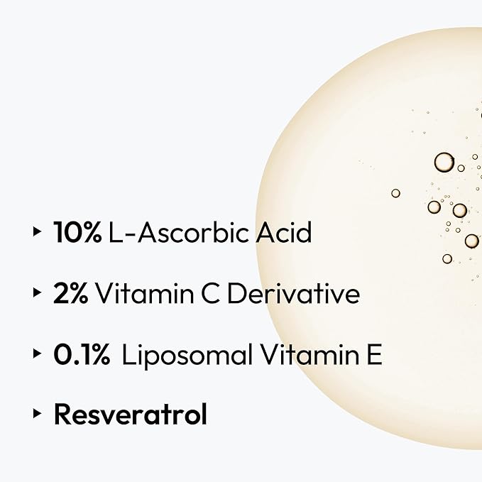 LAYERLAB 10% Vitamin C Radiance Serum with Resveratrol & Vitamin E | Potent Antioxidant Formula for a Visibly Brighter, Even-Looking Complexion | Hydrating K-Beauty Skincare (0.94 fl oz)