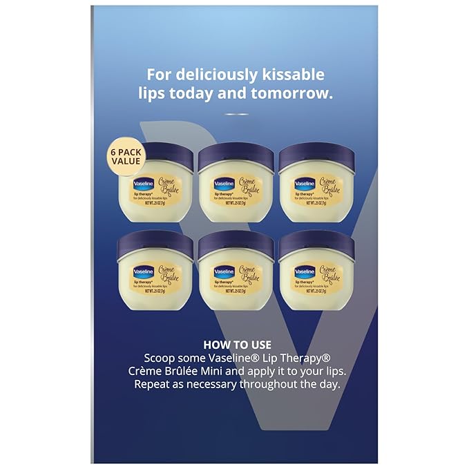 Vaseline Lip Therapy Creme Brulee Mini, Oz