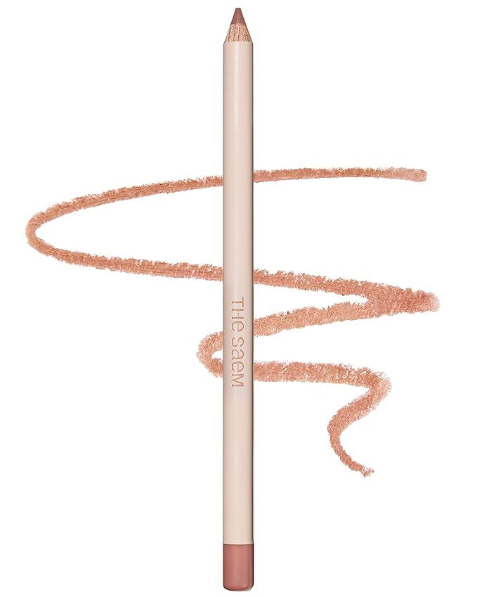 THESAEM Cover Perfection Lip Pencil - Slim, Easy-Blend & Overlip Makeup, Creamy Matte Lip Liner, Long-Lasting with Built-In Sharpener (01 Near)