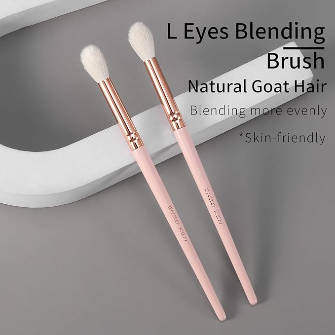 Natural Goat Hair Eyeshadow Brush, Large Blending Eye Shadow Brush, Eye Shadow Blending Brushes, Small Nose Contour Brushes, Single Natural Hair Makeup Brush, Smudge Brushes
