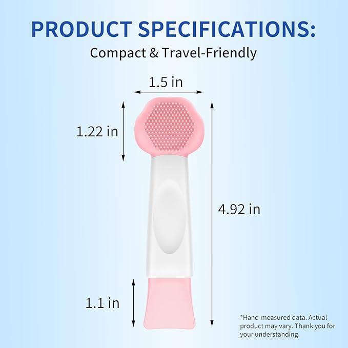 Silicone Face Scrubber, 3 in 1 Pore Brush Skin Scrubber Face Spatula with Face Mask Applicator Tool, Pore Cleaner, Blackhead Remover, Makeup Removal, Mud Mask, Body Lotion (Pink)