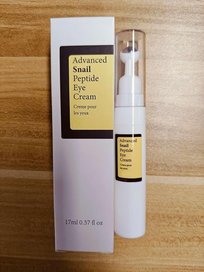 Advanced Snail Peptide Eye Cream for Dark Circles & Puffiness, Snail Mucin Eye Cream with Niacinamide Reduce Wrinkles & Fine Lines, 2 Pcs Under Eye Roller Cream for Moisturizing.